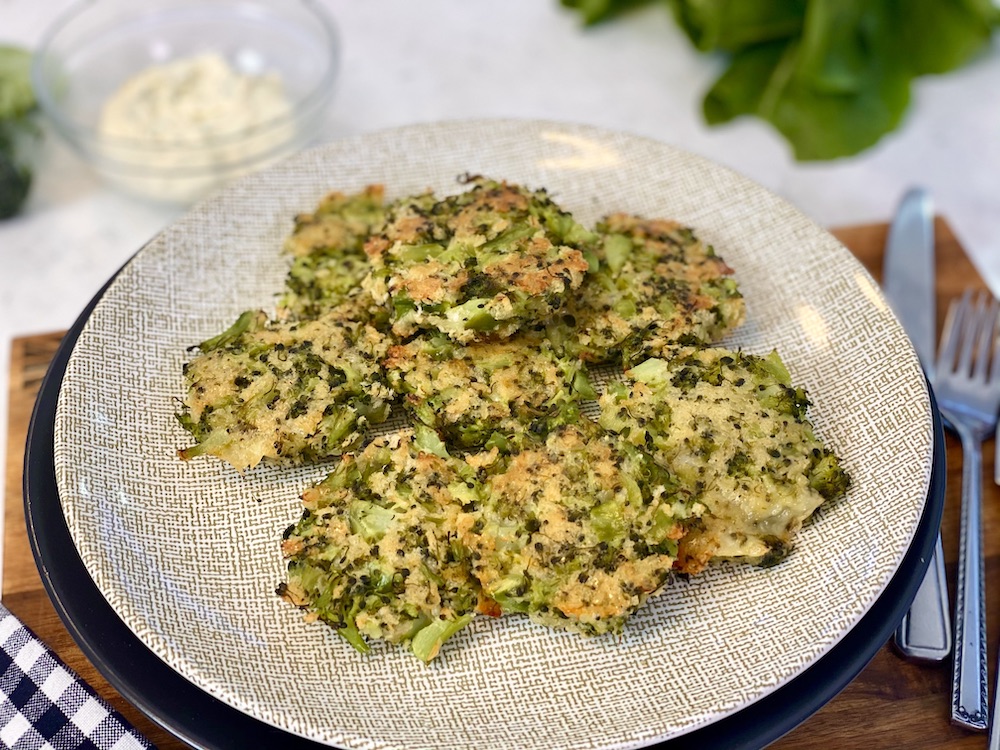 Broccoli Cheddar Fritters – One Handed Baker